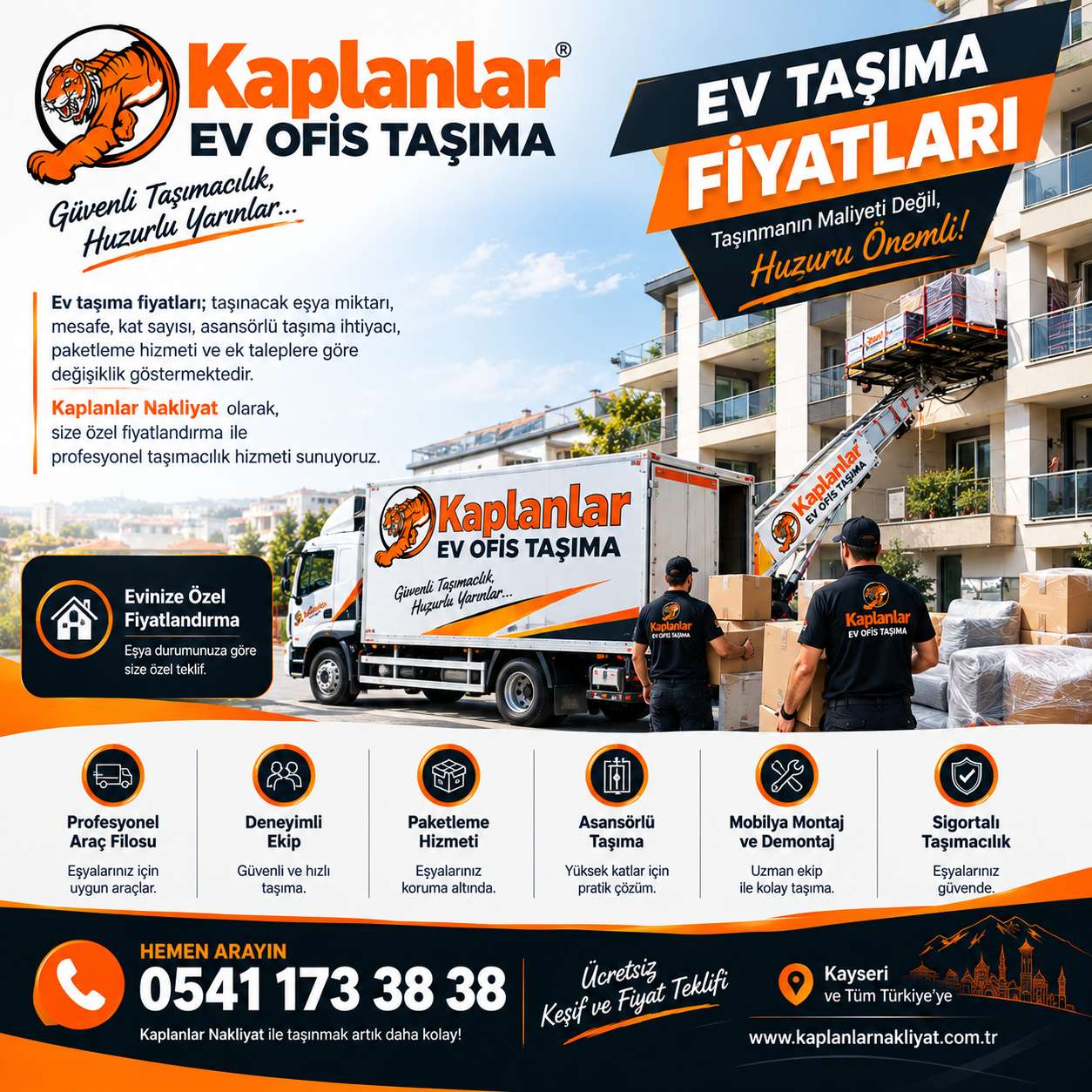 Evden Eve Nakliyat Fiyatları 2026 Kayseri Nakliyat